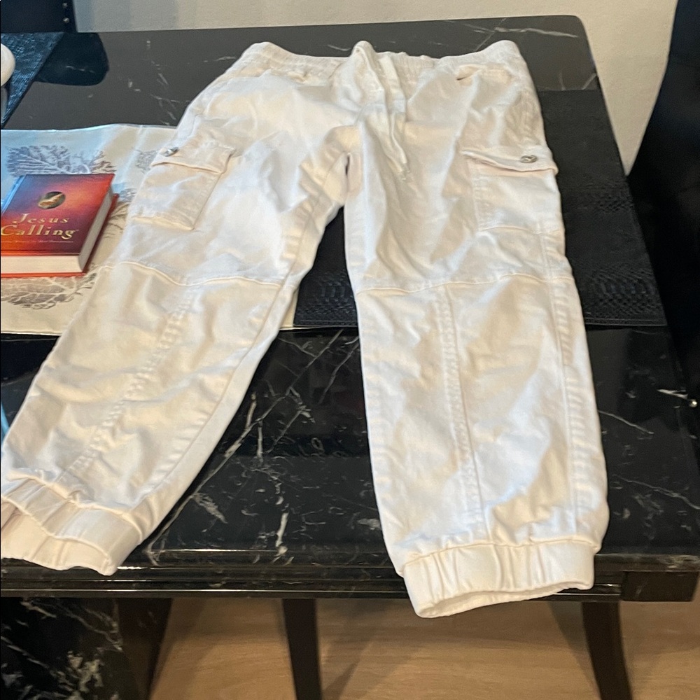 Women's White Cargo Pants